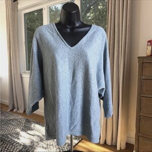 J. Jill Women’s 3/4 Dolman Sleeve V-Neck Sweater Sage Green, Sz Small Minimalist